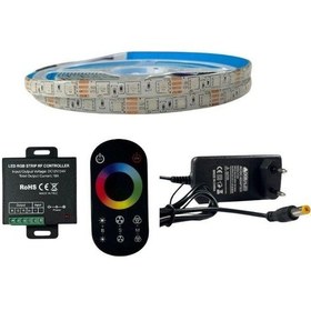 Resim Rf Dokunmatik Kumandalı Rgb Şerit Led Set 5050 Ledli 3çipli 5metre Silikonlu 5 METRE 