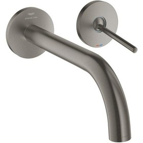 Resim Grohe Atrio Br.hard Graphite 29406AL0 İki Delikli Duvardan Lavabo Bataryası Nikel 