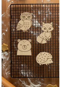 Resim Gece Bebekleri Seti Kurabiye Kalıbı, Hamur Şekillendirici, Bisküvi Kalıbı, Kolay Kesim Ucu Beyaz 