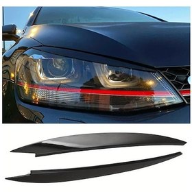 Resim Hightower Volkswagen Golf 7 Gtı Mk7 Farşin Kaş Aksesuarı, Abs Reçine, Karbon Fiber Desenli, Siyah, Çift 