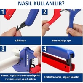 Resim Asseds Store WP301007 60.5mm Profesyonel Pprc Plastik Boru Kesme Makası 
