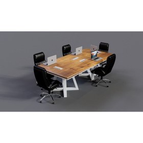 Resim NT Concept Ntconcept Riz Doğal Ağaç Toplantı Masası 100 cm - 260 cm 