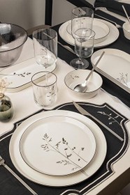 Resim Kütahya Porselen Bone V-Form 26 Parça Yemek Takımı Angelica 