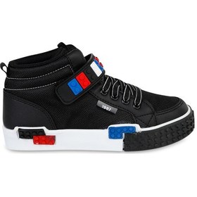 Resim M.P Mpone Ft Sports Casual Erkek Çocuk Spor Ayakkabı 31-35 Numara Siyah 13794330824w1-1 Siyah 