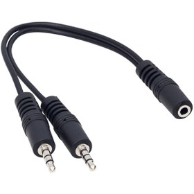 Resim Powermaster 3.5MM Stereo Dişi/2X3.5MM Stereo Erkek 20 CM Kablo 