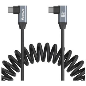 Resim Smallrig 4793 Usb-c Açılı - Usb-c Açılı Sarmal Veri Kablosu Siyah 