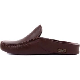 Resim Sail Laker's - Kahverengi Deri Erkek Ev Terliği 110-547-X 