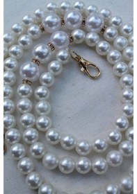 Resim 105Cm Krem Incili Taş Detaylı Dekoratif Çanta Askısı Taş 