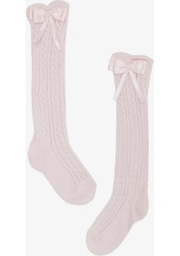 Resim Katamino Kız Bebek File Çorap Fiyonklu 6-24 Ay, Pembe-pembe Pembe 