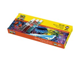 Resim Color Nc-287 Akrilik Boya 10'lu Tüp Karışık, Çok Renkli 