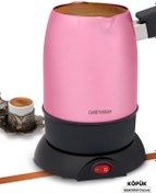Resim GoldMaster Köpük Pembe Çift Ağızlı Paslanmaz Çelik Elektrikli Cezve 