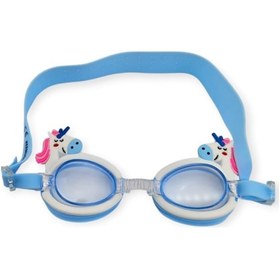 Resim Çocuk Yüzücü Gözlüğü Silikon Taşıma Çantalı Pony - 9014 