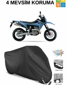 Resim AutoEN SUZUKİ DR Z4SM DAYANIKLI KİLİT UYUMLU SU GEÇİRMEZ MOTOSİKLET BRANDASI-SİYAH 