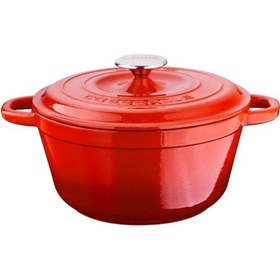Resim Lava New Heritage Yuvarlak 22 cm Döküm Tencere-Kırmızı 