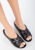Resim The Dortex Shoes The Dortex Kadın Hakiki Deri Ortopedik Dolgu Topuk Terlik 