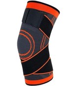 Resim Spor Kneepad Erkekler Basınçlı Elastik Diz Pedleri Destekleme Fitness Dişli Tenis Voleybolu Brace Koruyucu Orange, L 