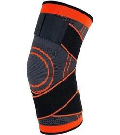 Resim Spor Kneepad Erkekler Basınçlı Elastik Diz Pedleri Destekleme Fitness Dişli Tenis Voleybolu Brace Koruyucu Orange, L 