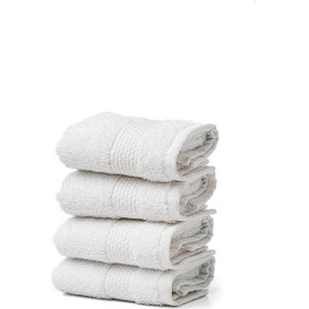 Resim Soley Minerva %100 Doğal Pamuklu 4'Lü Misafir - Mutfak Havlusu Seti Beyaz 30 x 50 Beyaz 