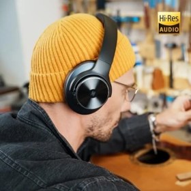 Resim Ecovibe Oneodio A10 Bluetooth Kulak Üstü Kulaklık, Hibrit Aktif Gürültü Önleme Özellikli Kablosuz Kulaklık, Hi-Res Ses, Derin Bas, Seyahat Için Mikrofon, Ev, Ofis Için (Siyah) 