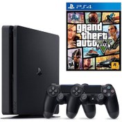 Resim Sony Ps4 500Gb Slim Oyun Konsolu + 2 Kol + Gta5 Teşhir Ürünü 