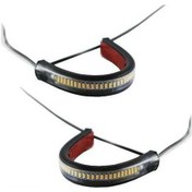 Resim Pazly 36 Led'li Motosiklet Sinyal Ve Gündüz Farı, Su Geçirmez, Evrensel Uyumlu, 20x8cm Black Plastic 