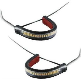 Resim Pazly 36 Led'li Motosiklet Sinyal Ve Gündüz Farı, Su Geçirmez, Evrensel Uyumlu, 20x8cm Black Plastic 