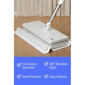 Resim Akıllı Mop Paleti Otomatik Temizlik Seti - 10 Adet Bez Hediyeli Otomatik Yengeç Mop, 