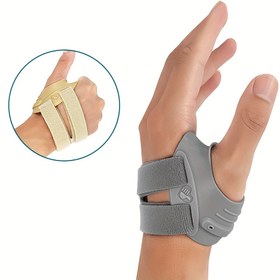 Resim 1 adet Ayarlanabilir Başparmak Destekli - Sol ve Sağ Eller için CMC Eklem Stabilizatörü, Konforlu Başparmak Desteği ile Güvenli Kayışlar, Bej ve Gri Seçenekler, Spor ve Günlük Kullanım için İdeal, Başparmak Destekli, Spor El Koruma, Şık Tasarım, Esnek Malzeme 