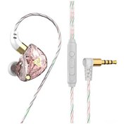 Resim Vkemall Qkz Sk8 Dinamik Sürücü Kulaklık, 3.5mm Gümüşü, Mikrofonlu Ve Uzaktan Kumandalı, Şeffaf Pembe, Müzik Kulaklığı Sk8 