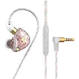 Resim Vkemall Qkz Sk8 Dinamik Sürücü Kulaklık, 3.5mm Gümüşü, Mikrofonlu Ve Uzaktan Kumandalı, Şeffaf Pembe, Müzik Kulaklığı Sk8 