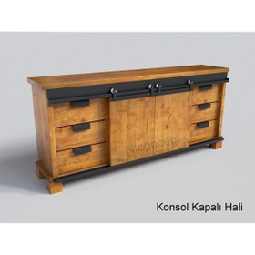 Resim NT Concept Ntconcept Liva Doğal Ağaç Ofis Takımı 