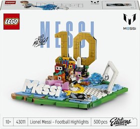 Resim LEGO Editions Lionel Messi - Unutulmaz Futbol Anları 43011-10 Yaş ve Üzeri Çocuklar için Minifigür ve Koleksiyonluk Levha İçeren Yaratıcı Oyuncak Yapım Seti, Eğlenceli Hediye Fikri (500 Parça) 