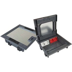 Resim 23,5x23,5cm 16 Modül Döşeme Altı Çıkış Kutusu 