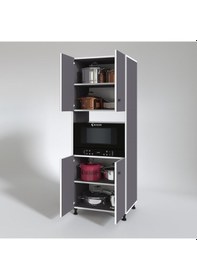 Resim Kenzlife fırın dolabı cahide gri 180*65*50 mutfak XLARGE ayaklı banyo kiler ofis 