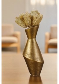 Resim Dekoratif Vazo El Yapımı Altın Eskitme Renk Model 2 Karışık 