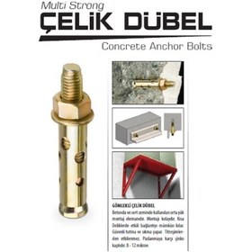 Resim Gömlekli Çelik Dübel M12 X 90 Mm 25 Adet 