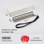 Resim Qingmipy Küçük Boy Kırmızı Işık El Feneri - 3 Led 630+660+850nm Kızılötesi Fonksiyonuyla Dış Mekan Ve Acil Durumlar İçin - Pil Hariç 