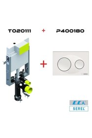 Resim Eca Serel Smooth Asma Klozet Gömme Rezervuar Ve Panel 