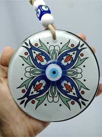 Resim Nazar Boncuğu Duvar Dekoru El Yapımı Füzyon Cam Hediyelik Eşya 12 