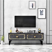 Resim 120 cm Venna Tv Ünitesi Royalmermer - Altın Demonte Decor