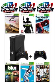 Resim Konsol Market XBOX 360 - 80 Oyunlu 250 GB - 2. Kablolu Kol Hediye - Garantili Cihaz 