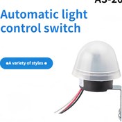 Resim 1 Adet Işığa Duyarlı Anahtar Sensörü AS20 Otomatik Aydınlatma Kontrolü Sokak Aç/Kapat Üç Telli Montaj Oto Işık Kontrolü Anahtarı DC12V 24V AC110V 220V Fotobelek Sokak LED Aydınlatması için 