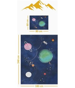 Resim Parlak Kadife Kumaş Tek Kişilik Çocuk Yatak Örtüsü Seti 2 Parça Tky0010 Çok Renkli 