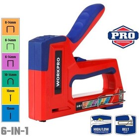 Resim Workpro Wp223002 6 In 1 Profesyonel 6-14mm Mekanik Zımba Ve 15mm Çivi Tabancası 
