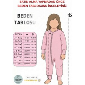 Resim Cantoy Müslin Kız Çocuk Uyku Tulumu 2 Katlı 0.5 Tog - Pamuk Nefes Alabilen Kumaş 3-11 Yaş Pembe 
