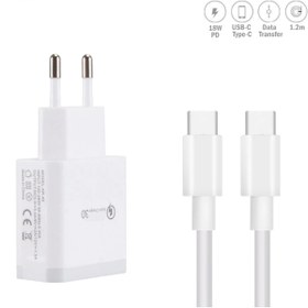 Resim HİQONİC Type-c To Usb-c Şarj Cihazı 18w Uyumlu 3a 1mt Xiaomi Oppo Honor Realme Uyumlu Şarz Aleti 