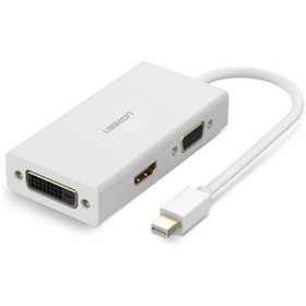 Resim Ugreen Mini DP to HDMI DVI VGA Görüntü Dönüştürücü Adaptör Siyah 