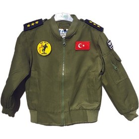 Resim Fly Tshirt Çocuk Pilot Montu - Yeşil 