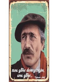 Resim özdemir asa sana gitme demedim mini retro ahşap poster 