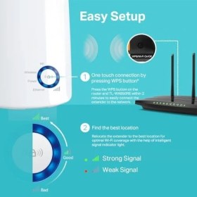 Resim Daisy Home TL-WA850RE, N300 Mbps Wi-Fi Menzil Genişletici, 1 Ethernet Bağlantı Noktalı Wi-Fi Güçlendirici/hotspot, Access Point Modu, Tüm Wi-Fi Yönlendiriciler ile Çalışır 
